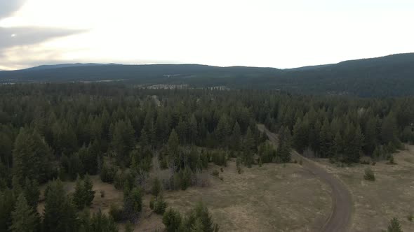 Aerial Panoramic View of a Lake in the Canadian Landscape