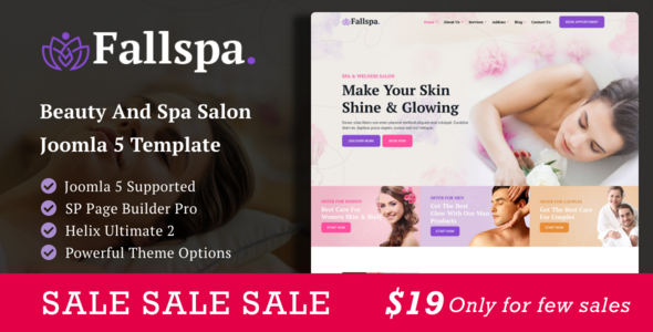 Fallspa - Beauty and Spa Salon Joomla 5 Template