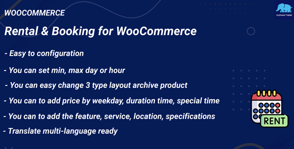 Rental & Booking for WooCommerce