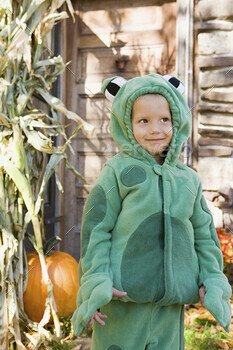 Boy dressed as a frog