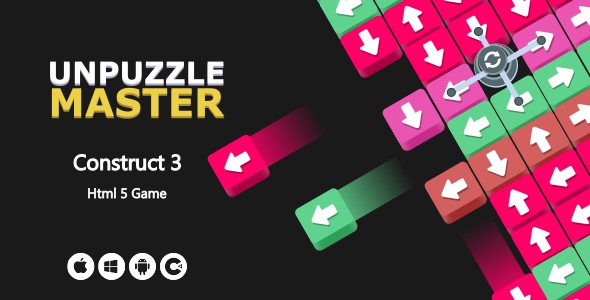 UnPuzzle Master + Level Editor - HTML5 Game (Construct 3)