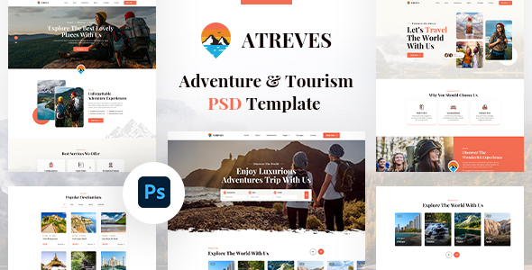 Atreves | Adventure & Tourism PSD Template