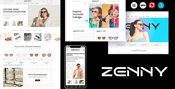 Zenny –  Eyewear & Glasses Elementor WooCommerce WordPress Theme – 0 Sold!