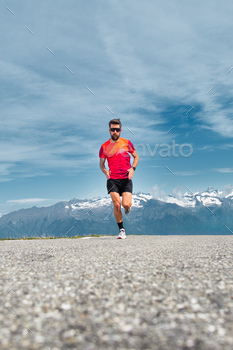 High altitude marathon runner