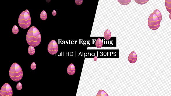 Easter Egg Falling with Alpha alt