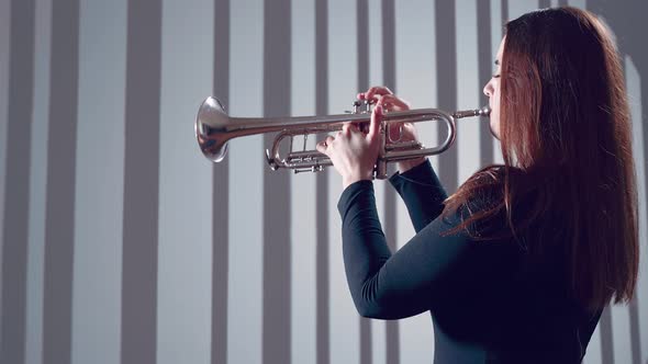 Trumpeter Playing Music Jazz Instrument 