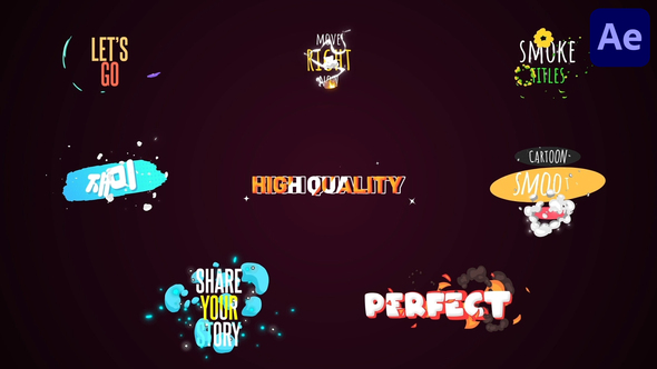 Smoke Titles for After Effects alt