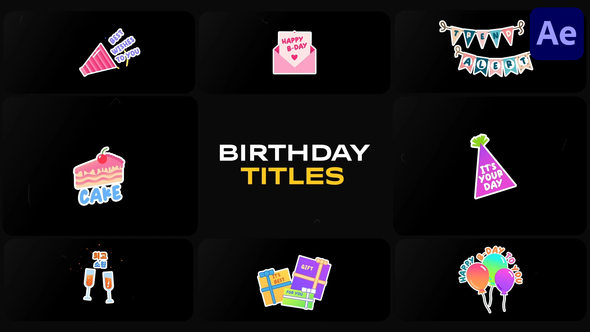 Birthday Titles for After Effects