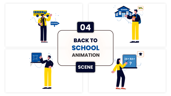 Back To School Animation Scene