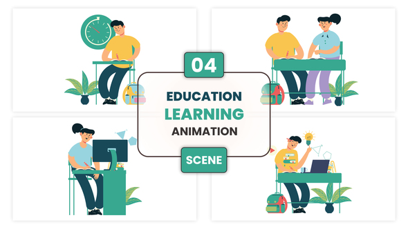 Education Learning Animation Scene