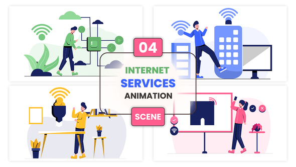 Internet Services Animation Scene