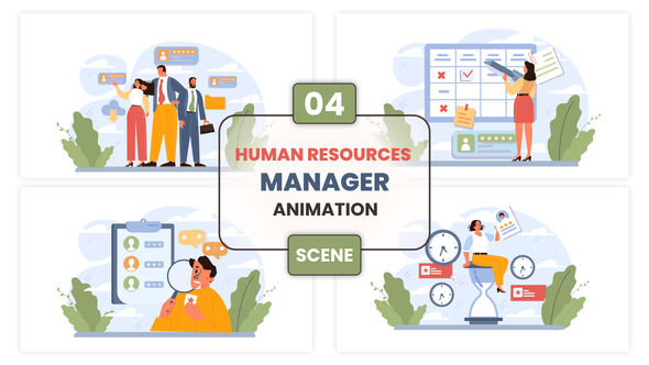 Human Resources Manager Animation Scene