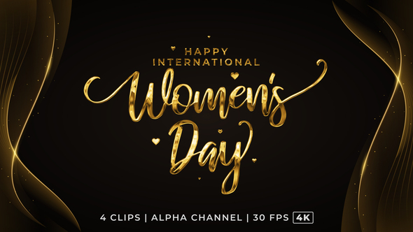 Happy International Women's Day Text Animation