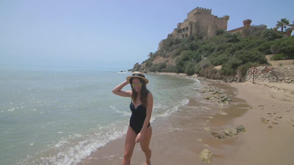 Happy young girl, sea and summer holidays