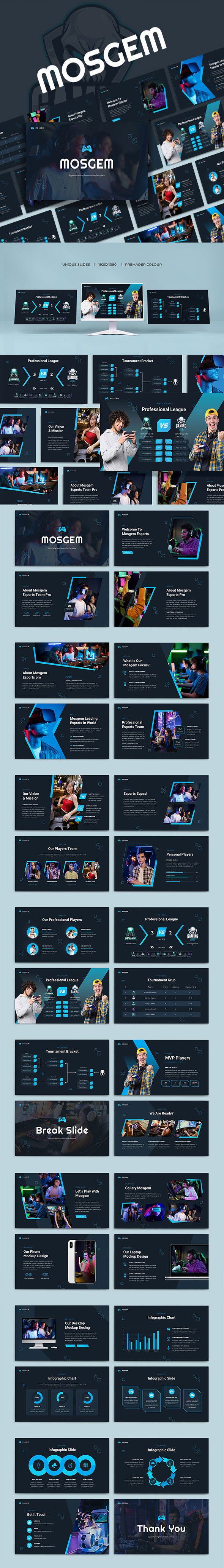 Mosgem - Esports Gaming PowerPoint Template