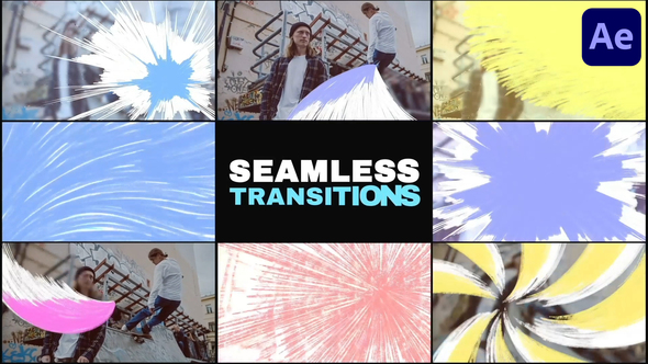 Colorful Dynamic Seamless Transitions | After Effects alt