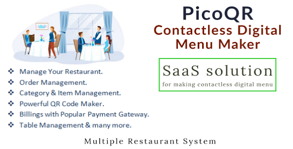 PicoQR – (SaaS) Contactless Digital Restaurant QR Menu Maker