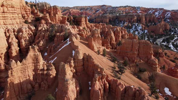 Aerial of the rugged landscape of southern Utah