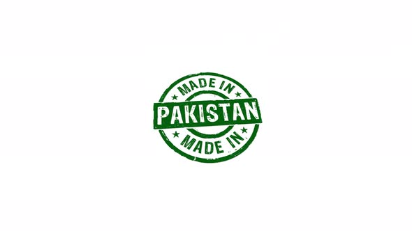 Made in Pakistan stamp and stamping isolated