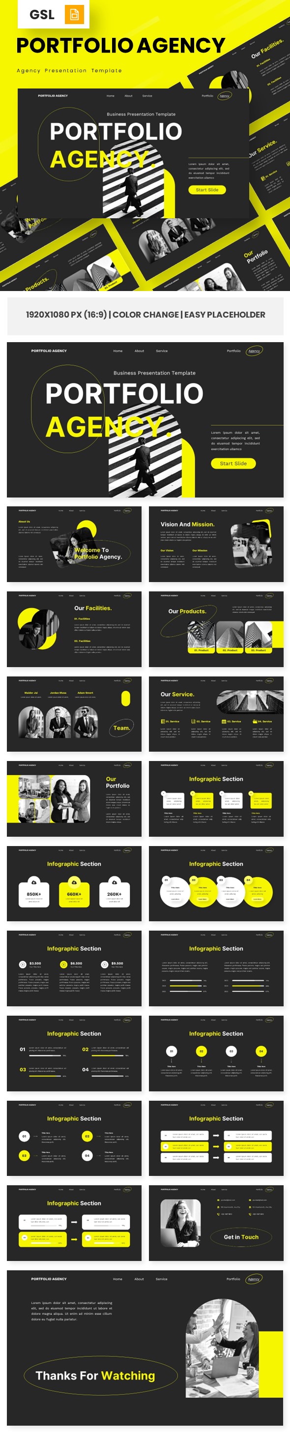 Portfolio Agency - Agency Google Slide Templates