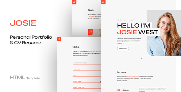 Josie - Personal Portfolio Template