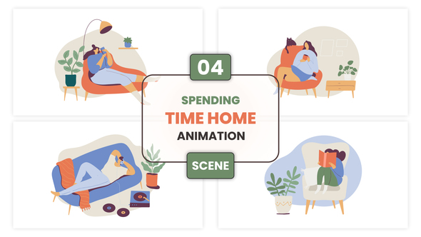 Spending Time Home Animation Scene