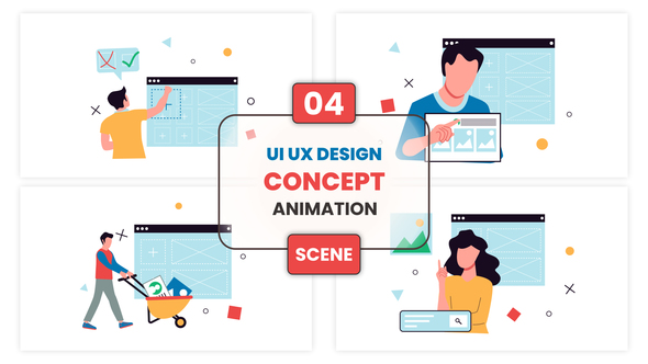 Ui Ux Design Concept Illustration Animation Scene