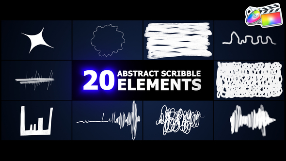 Abstract Scribble Elements | FCPX alt