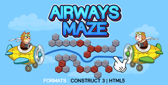 Airways Maze Game (Construct 3 | C3P | HTML5) Draw the Airway
