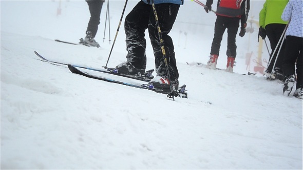 Skiers On The Snow Slope 2