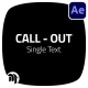 Call Outs Single Text - VideoHive Item for Sale