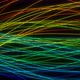 Colorful Ribbon Line Wave Motion Animated On Black Background - VideoHive Item for Sale