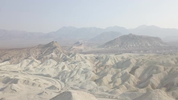 Aerial Drone Shot of Mountains in Desert Death Valley