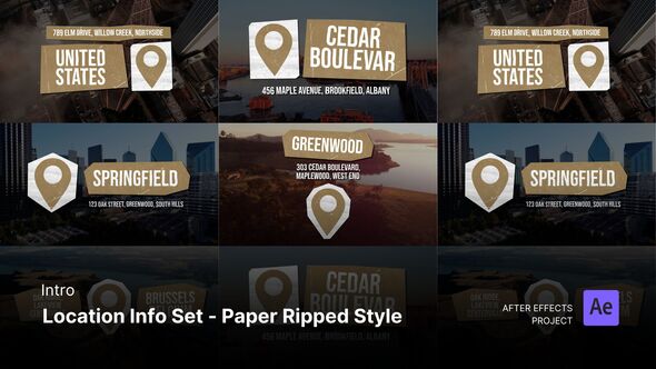 Intro/Opening - Location Info Set After Effects Project Files alt