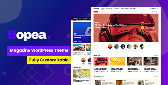 Bopea – Newspaper & Magazine WordPress Theme – 0 Sold!