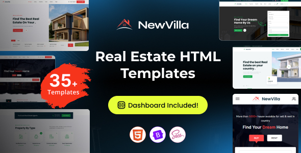 NewVilla – Real Estate HTML Template – 0 Sold!