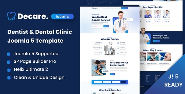 Decare - Dentist and Medical Joomla 5 Template