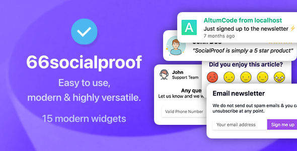 66socialproof – Social Proof & FOMO Widgets Notifications (SAAS)