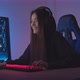Streamer Girl Playing Computer Game Talking and Laughing - VideoHive Item for Sale