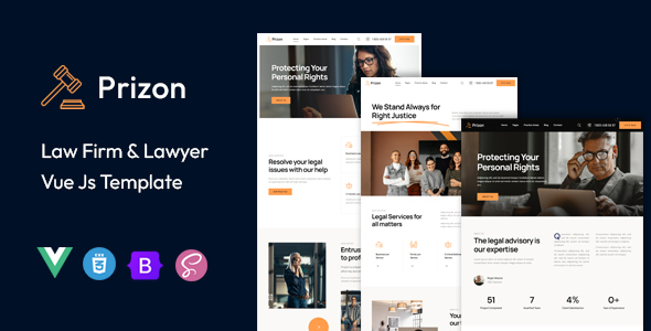 Prizon | Law Firm & Lawyer Vue Js Template