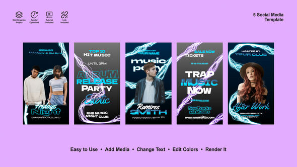 Night Party Instagram Stories alt