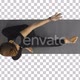 Woman holding a downward facing dog pose on a mat, Alpha Channel - VideoHive Item for Sale