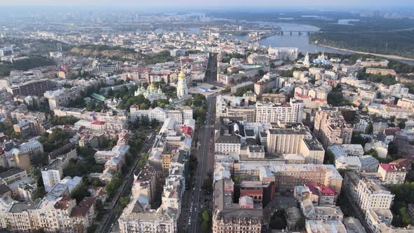 Kyiv, Ukraine Aerial View of the City, Kiev