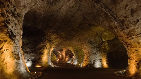 POV Walking in a Salt Cave Tuz Terapi Merkezi in Tuzluca Eastern Turkey