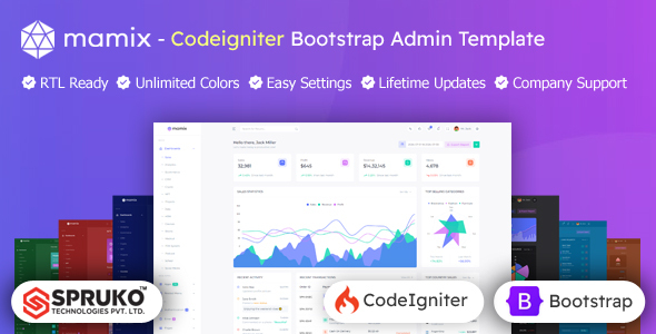 Mamix - Codeigniter Admin Dashboard Template