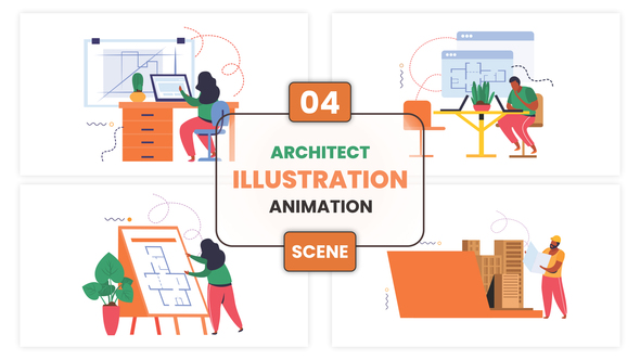 Architect Illustration Animation Scene