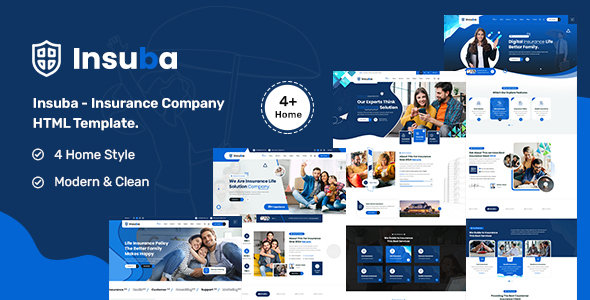 Insuba – Insurance Company HTML Template – 0 Sold!