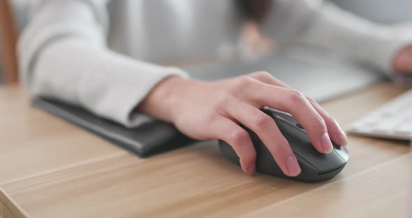 Woman working on computer