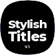 Stylish Title Animations for Premiere Pro - VideoHive Item for Sale