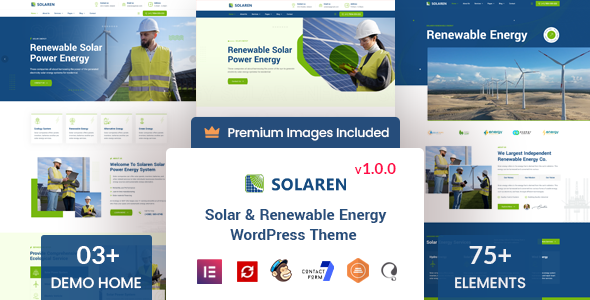 Solaren – Ecology & Solar Energy WordPress Theme – 0 Sold!